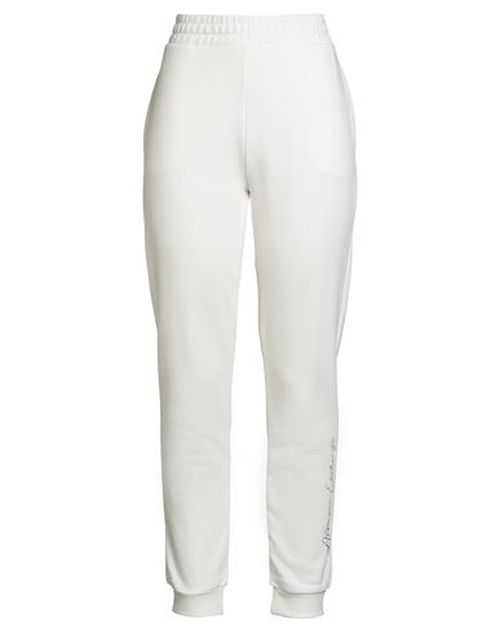 Woman Pants White Size M Cotton, Polyester