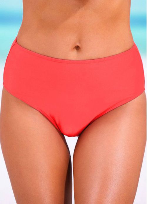 Modlily Mid Waist Black Bikini Bottom for Women