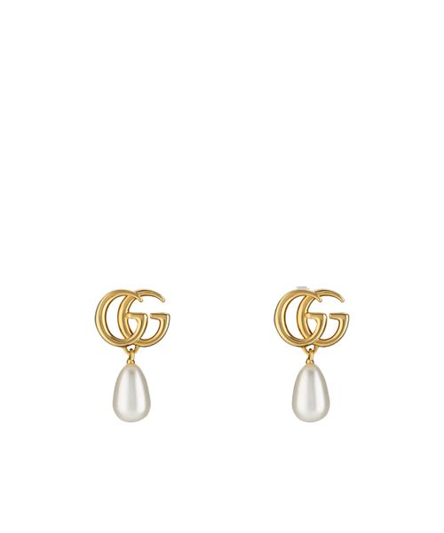 GG Marmont Pearl Detailed Earrings