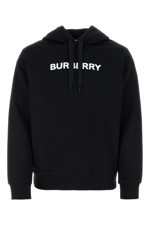 Logo-Embroidered Cotton Sweatshirt — Black