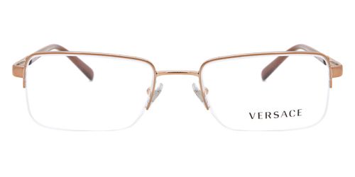 Versace VE1066 1053 Men's Eyeglasses Brown Size 50 - Blue Light Block Available