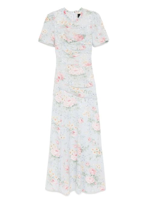 Floral-print dress - Blue