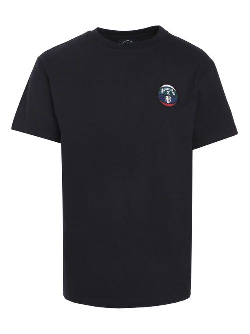 X AB logo-patch T-shirt - Black