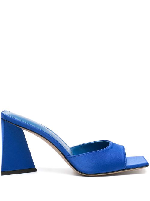 Mini Devon 85mm satin mules - Blue