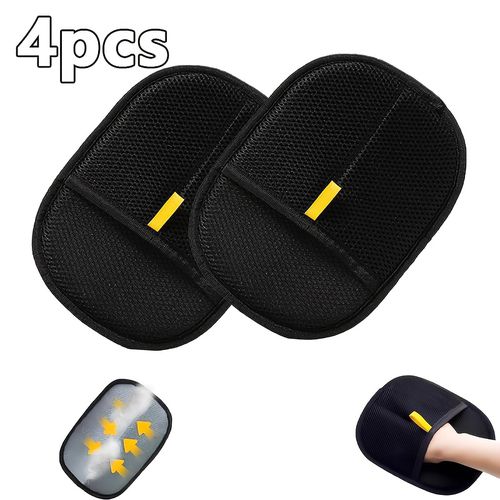 TEMU 4pcs Black Pet Lint Roller Gloves, Reusable Dual-sided Hair Removal Tool For Pets, Clothes, Sofa & Carpet Cleaning Accessories, Home Care