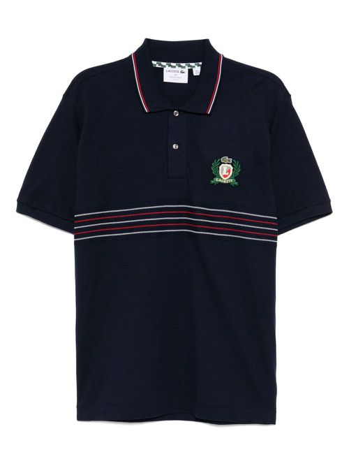 Classic Fit L.12.12 Embroidered Shield polo shirt - Blue