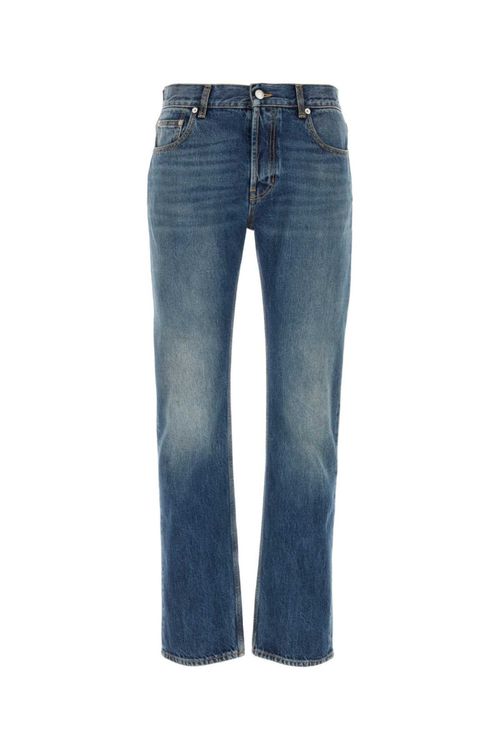Blue Trompe loeil pocket jeans