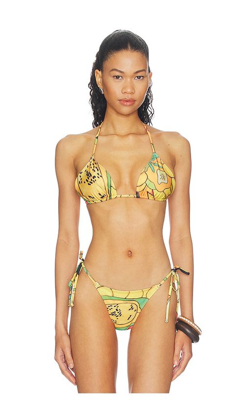Donde Esteban Frutas Bikini Top in Yellow. - XS also in S