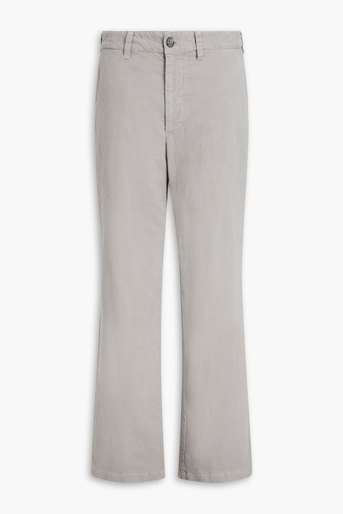 Elliot stretch-cotton twill straight-leg pants