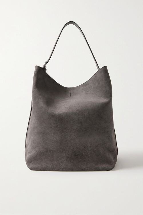 Suede Tote - Gray
