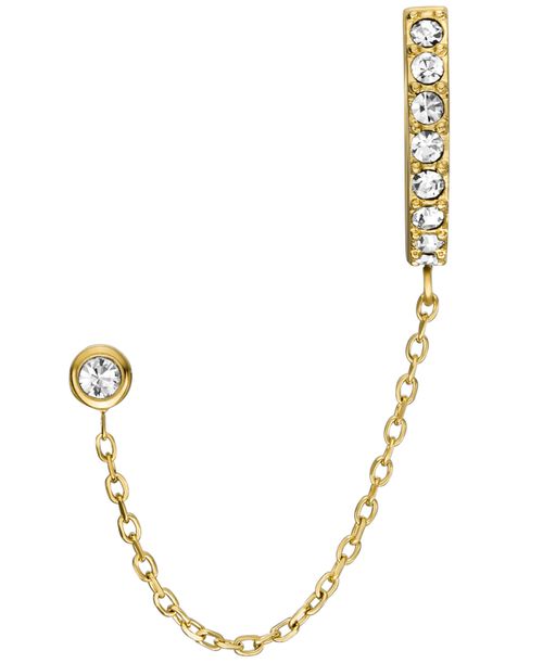 All Stacked Up Gold-Tone Stainless Steel Hoop Earrings - Gold-Tone