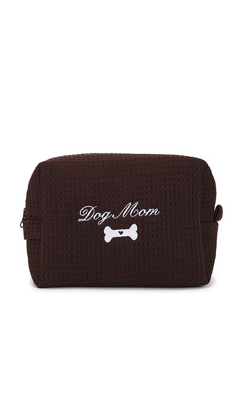 Abbode Dog Mom Waffle Pouch in Brown
