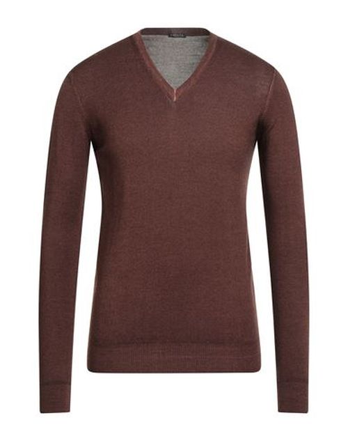 Man Sweater Brown Size S Merino Wool