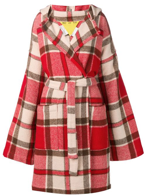 KO and CO checkered coat