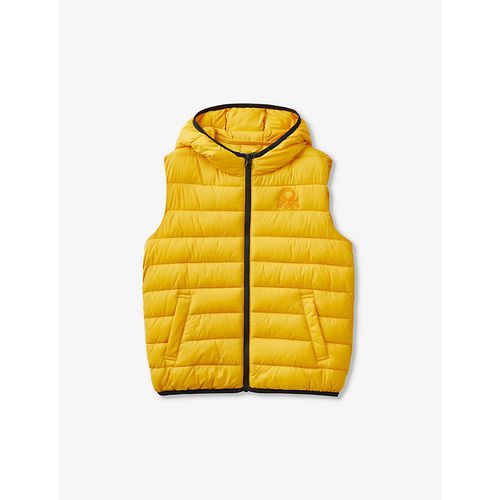 Boys Sunshine Yellow Kids Logo-embroidered Padded Shell Gilet 