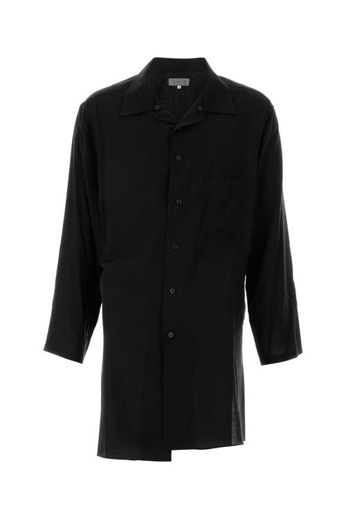 Black Cellulose Oversize Shirt