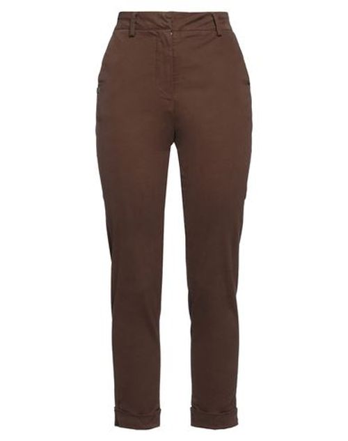 Woman Pants Brown Size 10 Cotton, Elastane