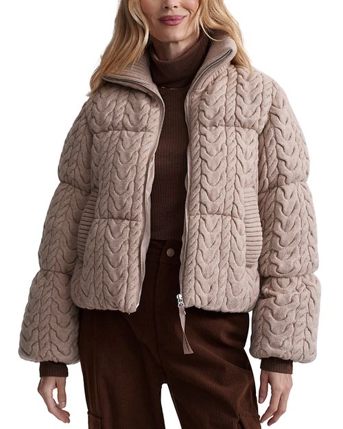 Reggie Cable Knit Puffer Jacket