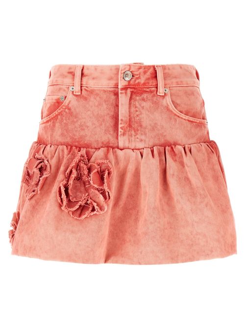 Pink Denim Jeans Skirt