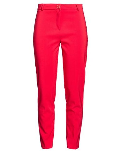 Woman Pants Red Size S Polyester, Elastane