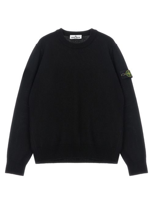 Boys Black Crew Neck Sweater