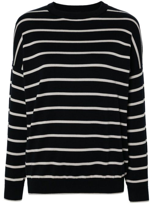 Striped cotton blend jumper - Blue