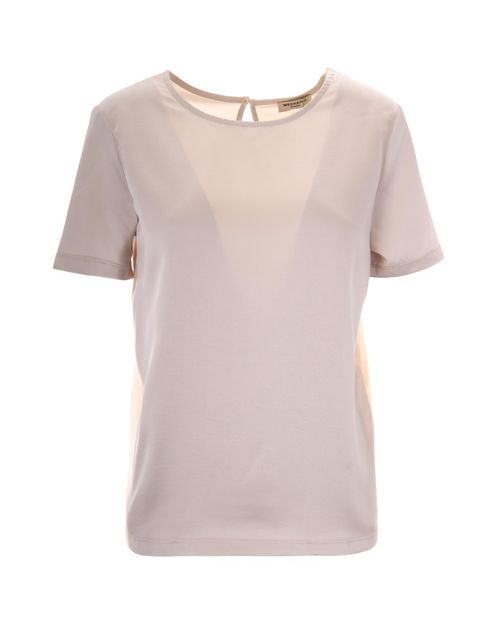 Natural Solid Round Neck T-Shirt