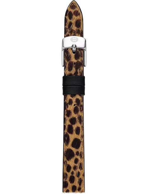 Pony Hair Leather Strap 12mm in Leopard Print