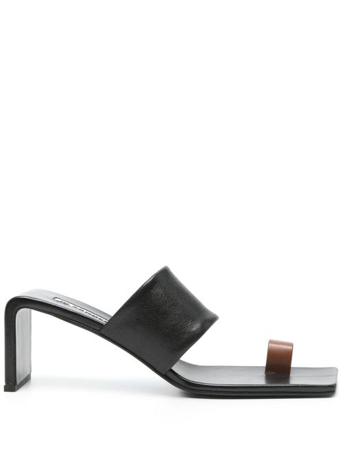 75mm leather mules - Black