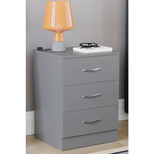 Vida Designs Riano 3 Drawer Bedside Cabinet Chest of Drawers