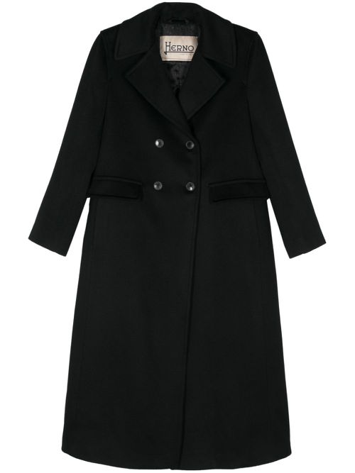 Double-breasted coat - Black