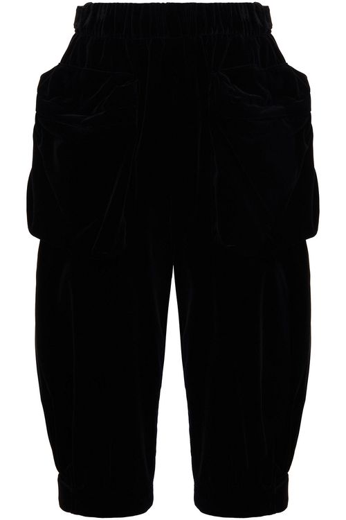Cotton-velvet shorts - Black - IT 36