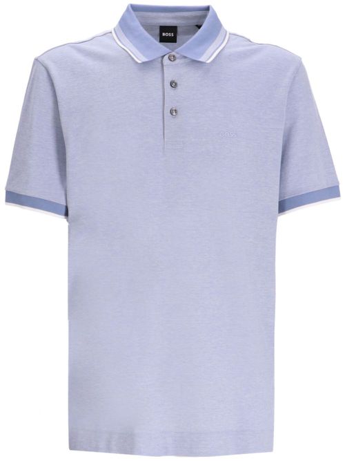 Logo-embroidered polo shirt - Blue