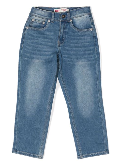 Mid-rise straight-leg jeans - Blue