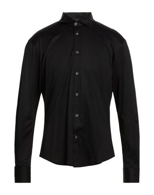 Man Shirt Black Size 42 Cotton
