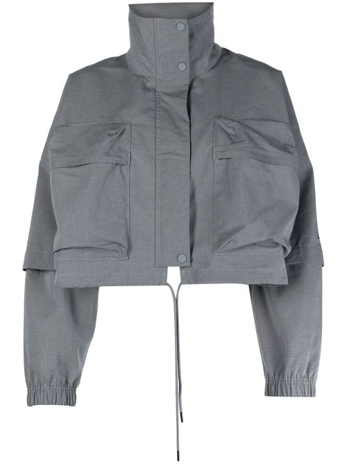 Ripstop detachable-sleeve jacket - Blue