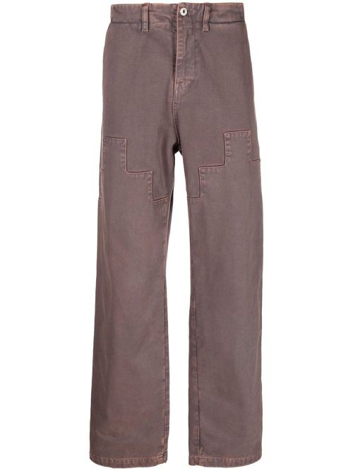 Cross straight-leg trousers - Pink