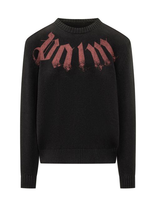 Black Logo Crew Neck Sweater