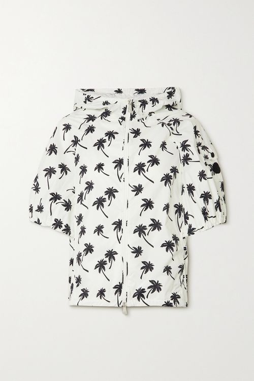 Cézembre Printed Shell Hooded Jacket - White - 1