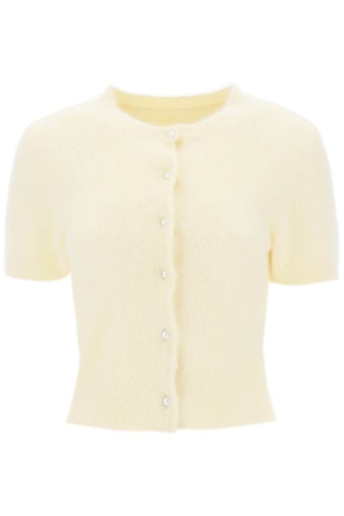 -Cardigan Girocollo In Angora-Donna