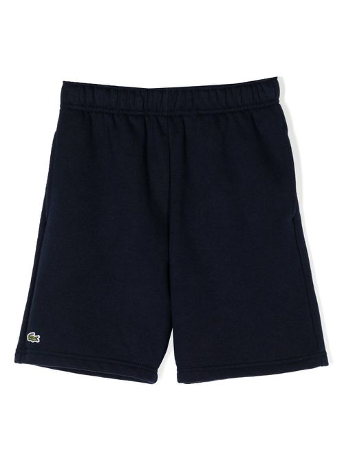Logo-patch elasticated-waist shorts - Blue