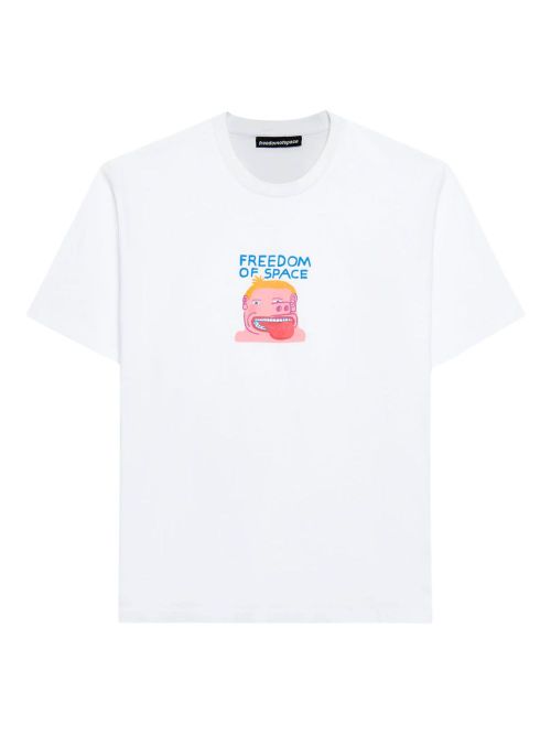 FREEDOM OF SPACE cotton T-shirt - White