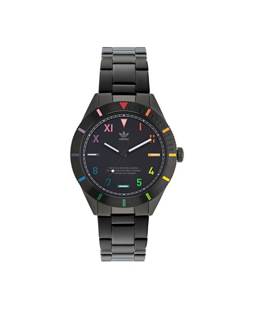 Unisex Three Hand Edition Three Black Stainless Steel Bracelet Watch 41mm - Black