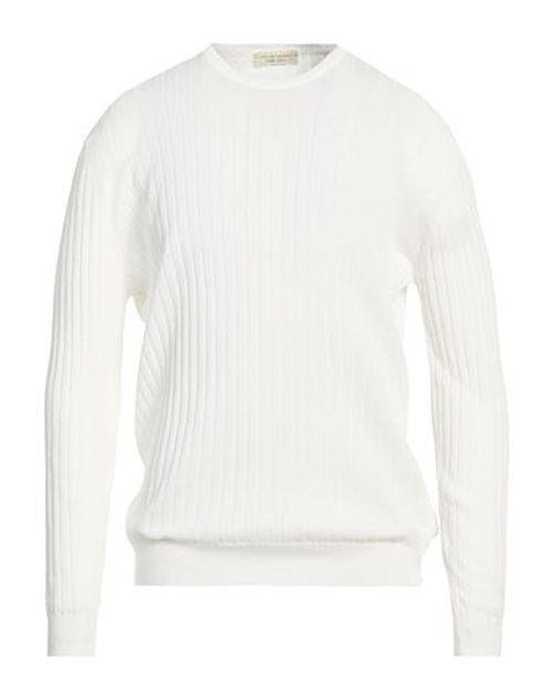 Man Sweater White Size 46 Cotton
