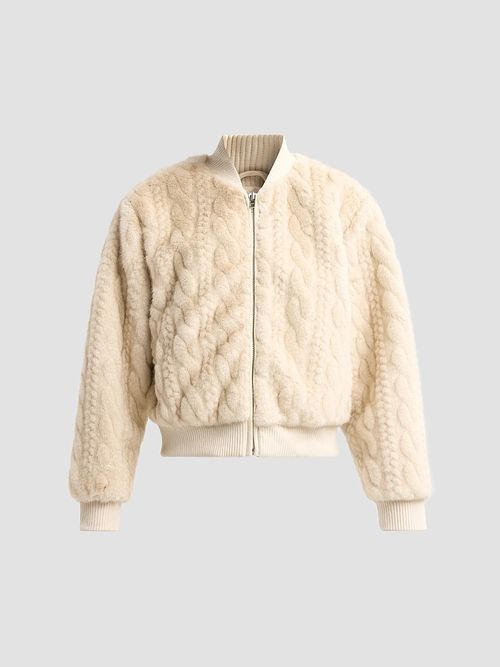 Women's Debbi Cable-Knit Jacket - Ivory