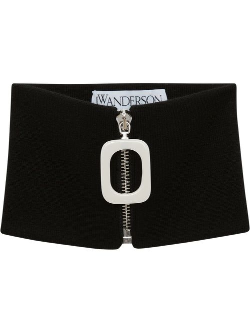 Zip fastening neckband - Black