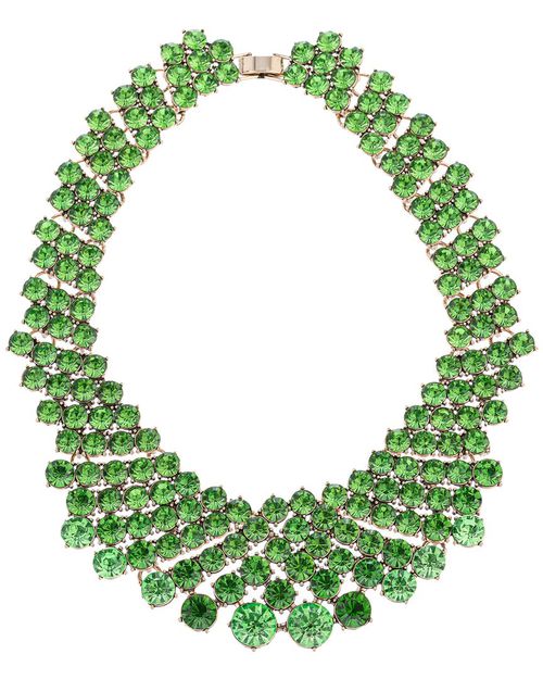 Glass Crystal Statement Necklace