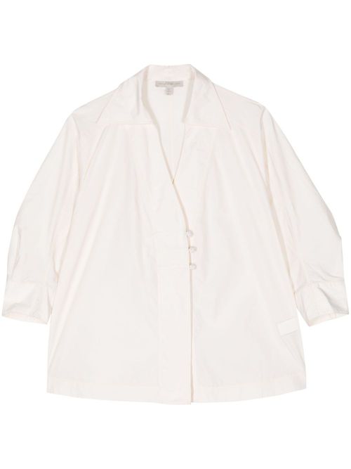 Knot-detail crinkled shirt - Neutrals