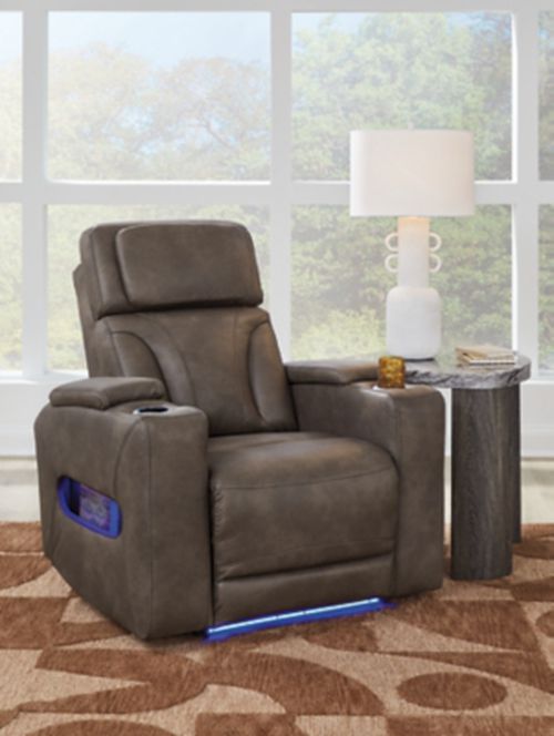 Warrior Peak Dual Power Recliner, Umber