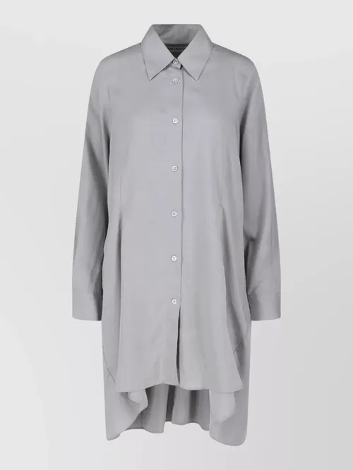 Our Legacy - long sleeve dress asymmetrical hem pointed collar
